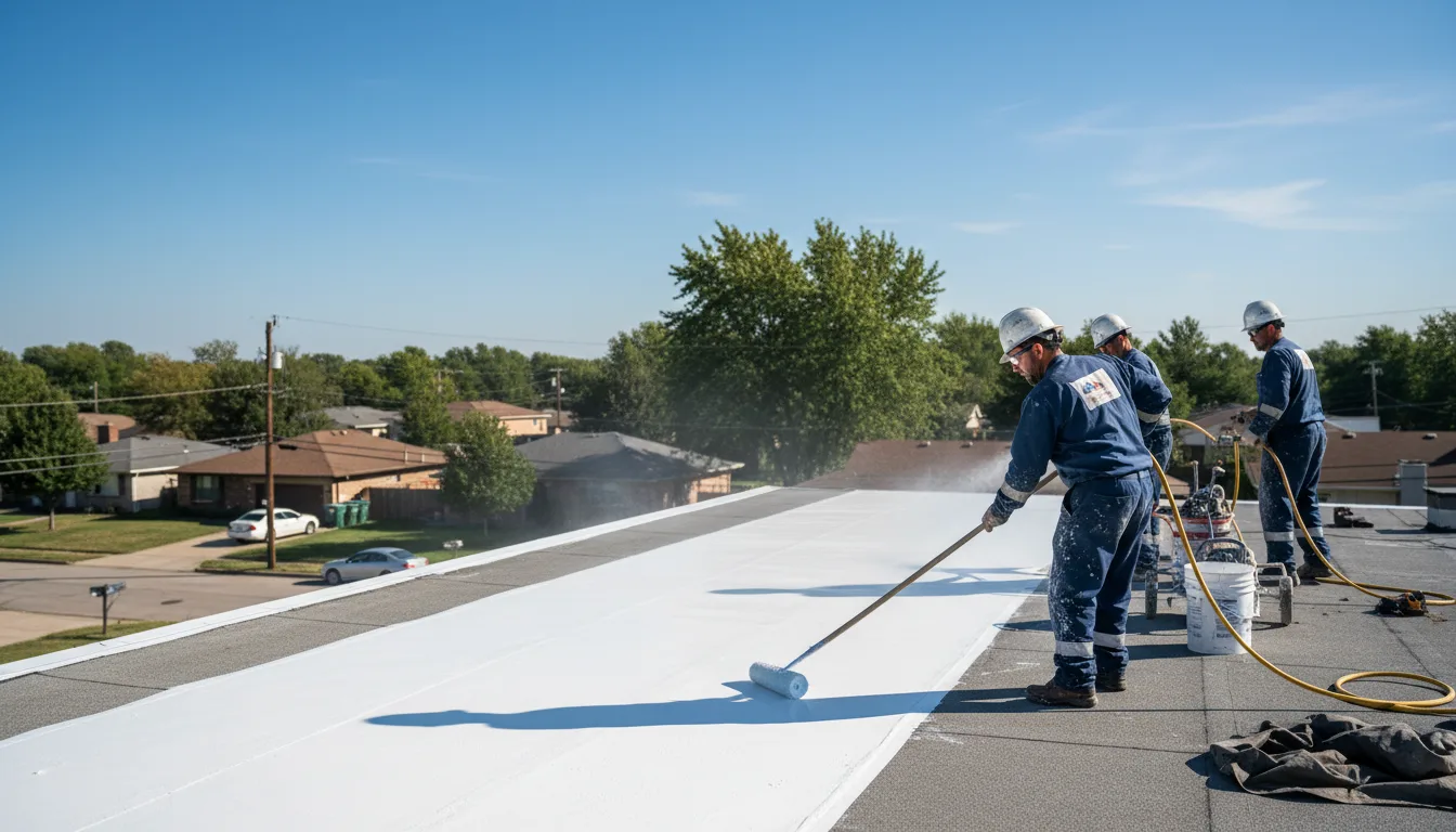 Commercial roof coating in Polkville, NC near me